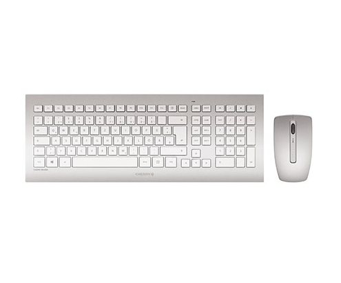 CHERRY DW 8000 teclado RF inalámbrico QWERTZ Alemán Plata, Blanco