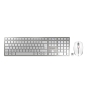 CHERRY DW 9100 SLIM teclado Ratón incluido Universal RF Wireless + Bluetooth QWERTZ Alemán Plata