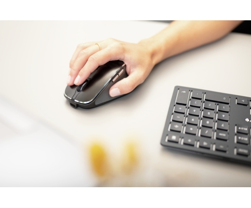 CHERRY DW 9500 SLIM teclado Ratón incluido RF Wireless + Bluetooth QWERTY Inglés Negro, Gris