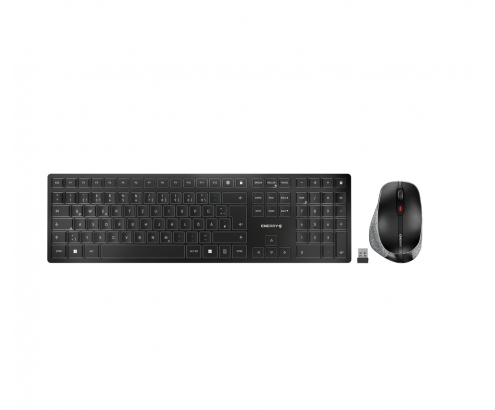 CHERRY DW 9500 SLIM teclado Ratón incluido RF Wireless + Bluetooth QWERTZ Alemán Negro, Gris