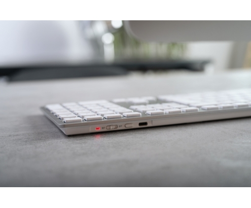 CHERRY KW 9100 SLIM FOR MAC teclado USB + Bluetooth QWERTZ Alemán Plata