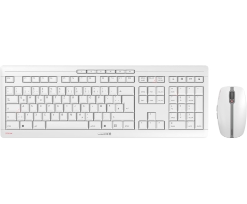 CHERRY Stream Desktop Recharge teclado Ratón incluido Universal RF inalámbrico QWERTZ Alemán Gris