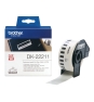 CINTA BROTHER DK22211 PELICULA PLASTICA TRANSPARENTE CONTINUA BLANCA 29x15,24mm