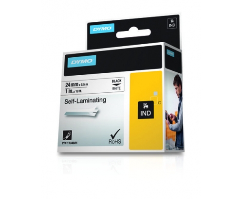 Cinta dymo 24mm RHINO Self-Laminating Vinyl tape 1734821
