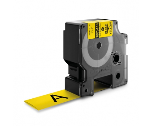 Cinta dymo etiquetas para tubos termoretractiles ind negro sobre amarillo multicolor 1805444