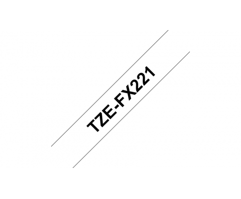 Cinta para impresora de etiquetas brother negro sobre blanco TZEFX221