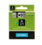 CINTA ROTULADORA AUTOADHESIVA DYMO D1 PARA ROTULADORAS LABEL MANAGER NEGRO SOBRE TRANSPARENTE S0720500