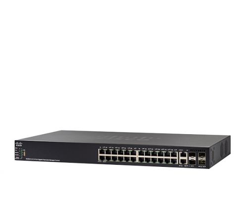 Cisco SG550X-24-K9 Gestionado L3 Gigabit Ethernet (10/100/1000) 1U Negro