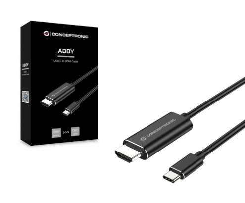 Conceptronic ABBY04B adaptador de cable de vÍ­deo 2 m USB Tipo C HDMI
