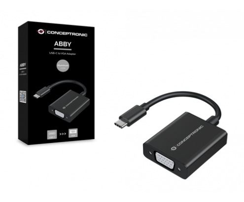 Conceptronic ABBY05B Adaptador gráfico USB 1920 x 1080 Pixeles Negro