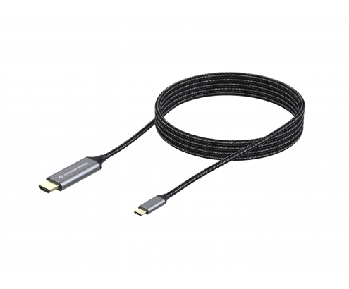 Conceptronic ABBY10G adaptador de cable de vÍ­deo 2 m USB Tipo C HDMI Gris