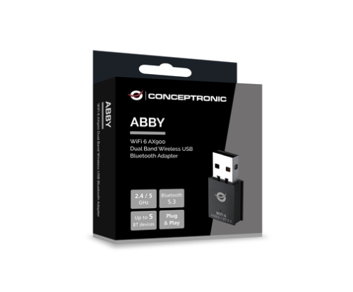 Conceptronic ABBY26B adaptador y tarjeta de red WLAN / Bluetooth 900 Mbit/s