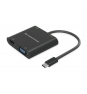 CONCEPTRONIC adaptador de cable de vídeo USB Tipo C Macho/Hembra 0,2 m Negro