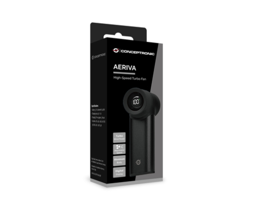 Conceptronic AERIVA02B ventilador y nebulizador personal de mano Negro Ventilador de mano
