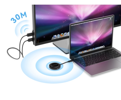 Conceptronic ATHERIC01B adaptador de pantalla inalámbrico HDMI/USB Full HD Mochila