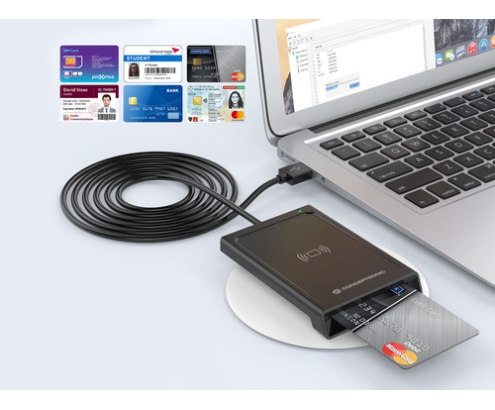 Conceptronic BIAN11B lector de tarjeta inteligente Interior USB USB 2.0 Negro