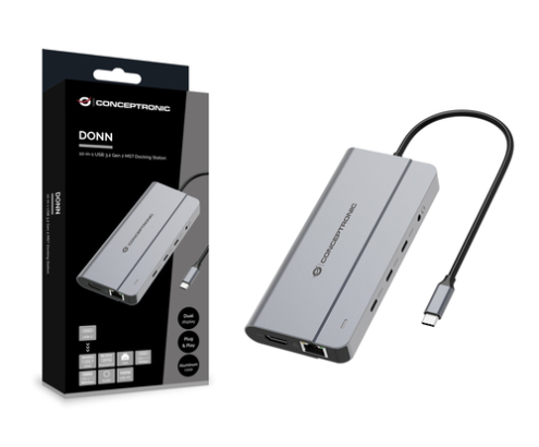 Conceptronic DONN34G base para portátil y replicador de puertos