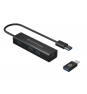 CONCEPTRONIC HUB de interfaz USB 3.2 Gen 1 (3.1 Gen 1) Type-A 5000 Mbit/s Negro