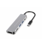 Conceptronic HUB de interfaz USB 3.2 Gen 1 (3.1 Gen 1) Type-C 5000 Mbit/s Aluminio
