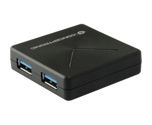 Conceptronic HUBBIES02B hub de interfaz USB 3.2 Gen 1 (3.1 Gen 1) Mini-B 5000 Mbit/s Negro