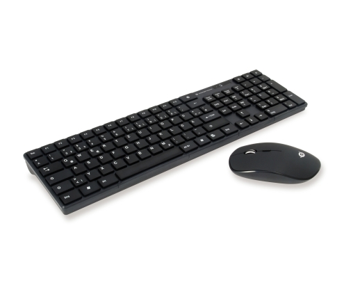 Conceptronic ORAZIO01DE teclado Ratón incluido Hogar RF inalámbrico QWERTZ Alemán Negro