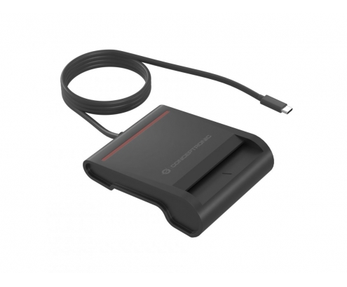 Conceptronic SCR01BC lector de tarjeta inteligente Interior USB USB Tipo C Negro