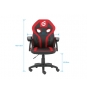 Conceptronic Silla para videojuegos de PC Asiento acolchado Negro, Rojo