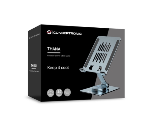 Conceptronic THANA09G mueble y soporte para dispositivo multimedia Gris Tableta Carro para administración de tabletas