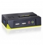 CONMUTADOR AUTOMATICO SOBREMESA LEVEL ONE V/T/M 1A2 CPUS USB CON AUDIO CABLES INCLUIDOS NEGRO KVM-0221