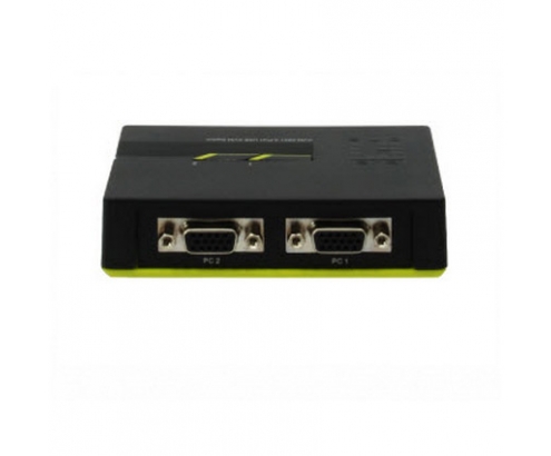 CONMUTADOR AUTOMATICO SOBREMESA LEVEL ONE V/T/M 1A2 CPUS USB CON AUDIO CABLES INCLUIDOS NEGRO KVM-0221