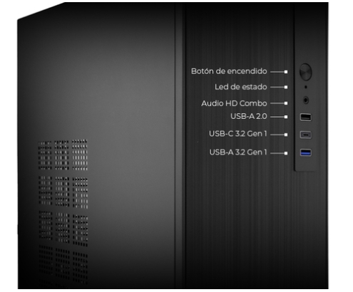 CoolBox CAJA MATX M460 USB-C 3.2 GEN1 SGCC 0.8MM BASIC500GR 500W