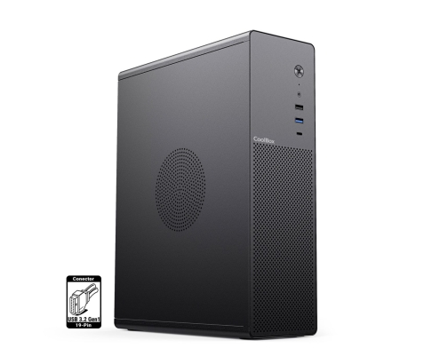 CoolBox CAJA MATX SLIM T100 USB-C 3.2 GEN1 FULL METAL S/FTE + 1 VENT. 90MM