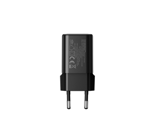CoolBox CARGADOR GAN 25W USB-A/USB-C PARED NEGRO