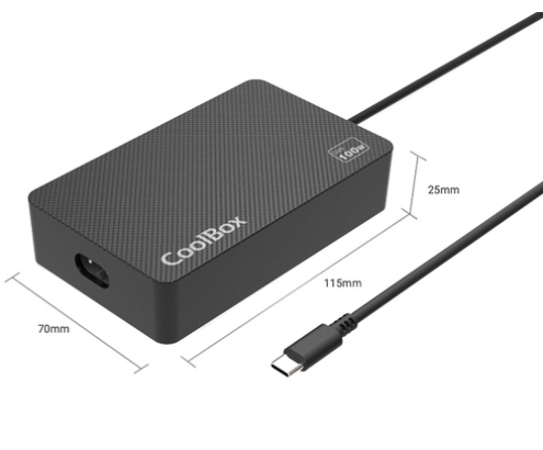 CoolBox CARGADOR PORTATIL GAN USB-C 100W