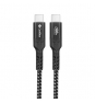 CoolBox COO-CAB-UC-60W cable USB 1,2 m USB C Negro, Plata