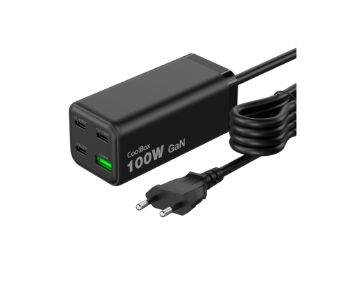 CoolBox ESTACION CARGA USB 100W GAN C+C+C+A SOBREMESA