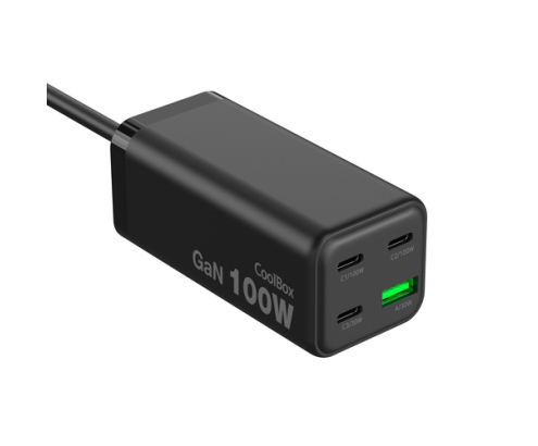 CoolBox ESTACION CARGA USB 100W GAN C+C+C+A SOBREMESA