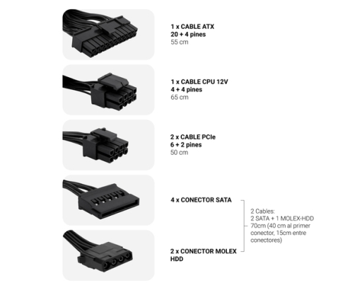 CoolBox FUENTE DE ALIMENTACION ATX POWERLINE III 550W 85%EFI