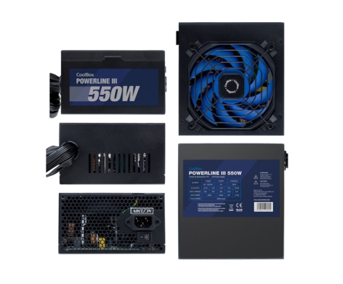 CoolBox FUENTE DE ALIMENTACION ATX POWERLINE III 550W 85%EFI