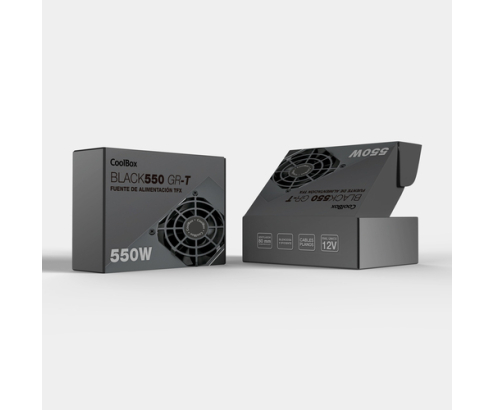 CoolBox FUENTE DE ALIMENTACION TFX BLACK550 GR-T 550W NEGRA