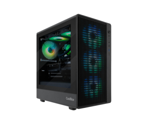 CoolBox GAMING CAJA MATX GM350 DARKFACE USB-C 3.2 GEN1 CRISTAL AHUMADO