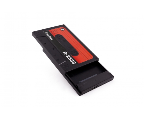 Coolbox slimchase R-2533 carcasa de disco duro 2.5 ssd usb negro rojo 