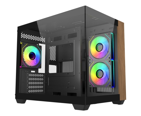 Cooler Master Elite 481 Wood Mini Tower Negro