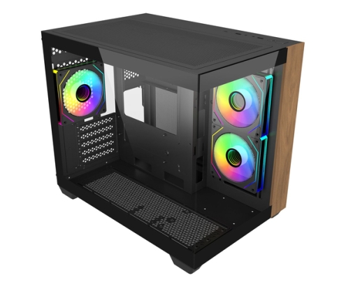 Cooler Master Elite 481 Wood Mini Tower Negro