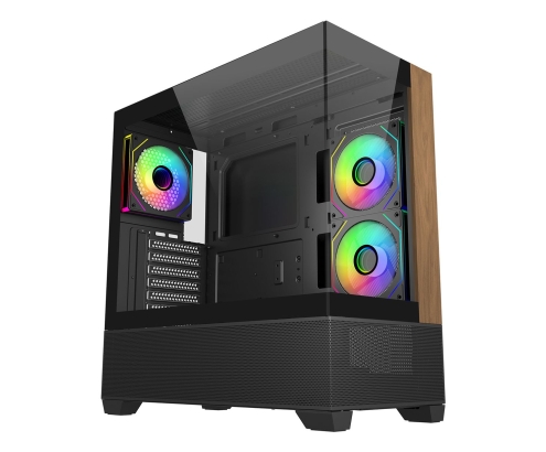 Cooler Master Elite 690 Wood Midi Tower Negro
