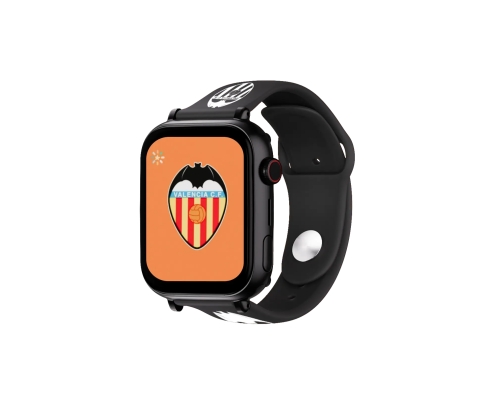 Correa compatible con Save Family PLUS Silicona Negra Valencia Club de Futbol