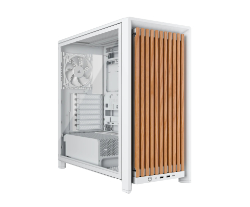 Corsair FRAME 4000D WOOD RS Midi Tower Madera, Blanco
