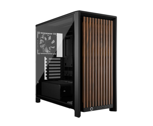 Corsair FRAME 4000D WOOD RS Midi Tower Negro, Madera