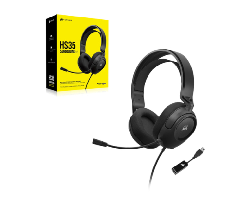 Corsair HS35 SURROUND v2 Auriculares Alámbrico Diadema Juego Negro