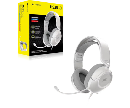 Corsair HS35 v3 Auriculares Alámbrico Diadema Juego Blanco